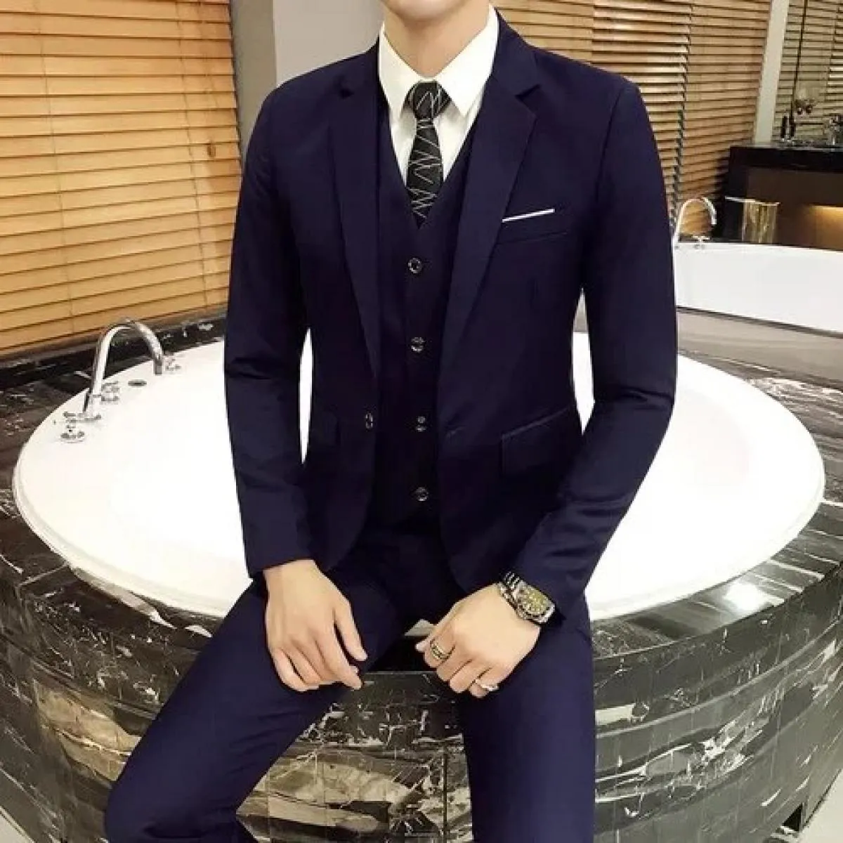 2023 nuovi uomini d'affari casual blazer 3 pezzi abiti set cappotto gilet pantaloni / banchetto di nozze lavoro giacca giacca pa