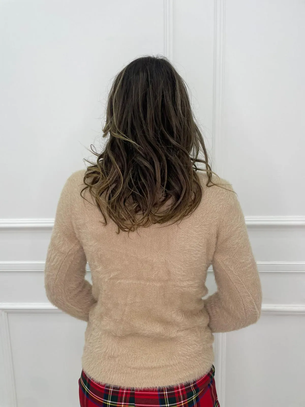 Maglione in pelo con collo morbido