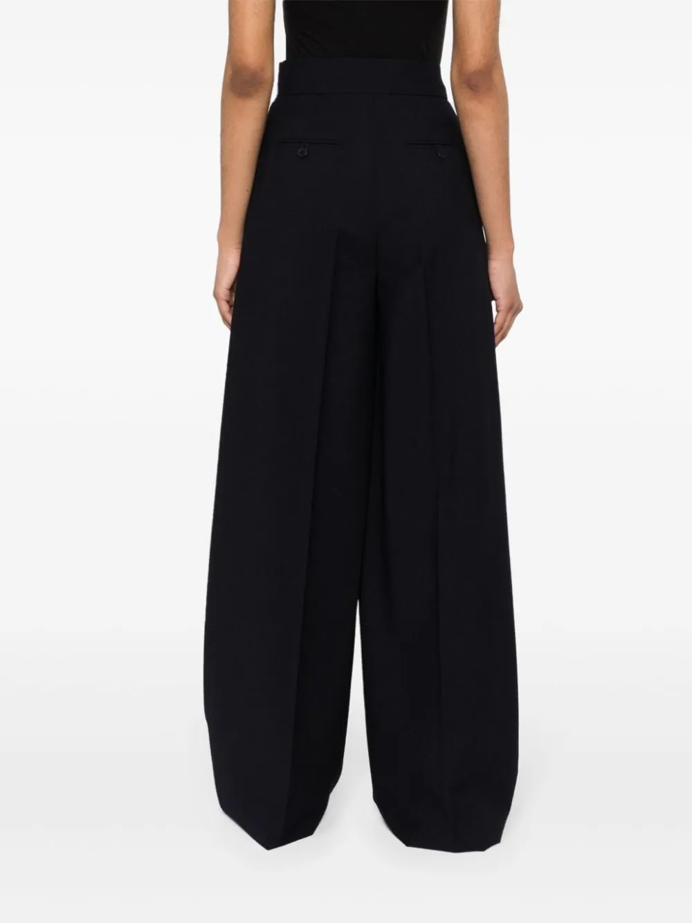 Pantaloni a gamba ampia cervo in blu - donna