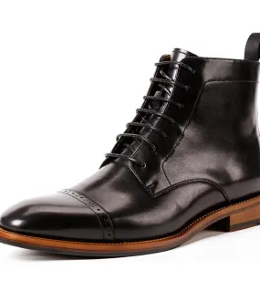 Stivaletti casual alla caviglia da uomo piatti in vera pelle di lusso Scarpe eleganti con lacci alla caviglia marrone nero Botas